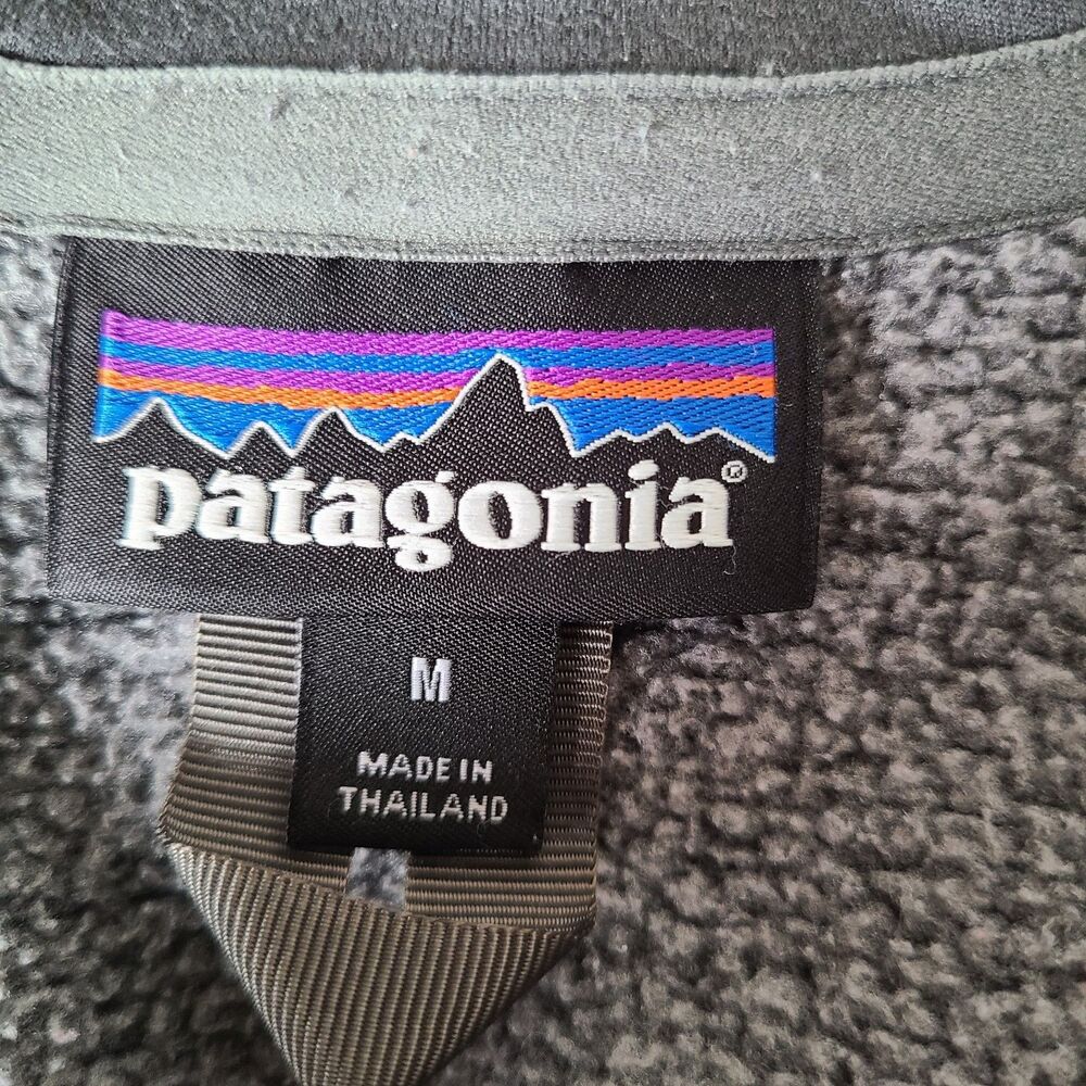 Patagonia Better Sweater Men’s Medium Gray 1/4 Zip Fleece Pullover - Picture 3 of 7